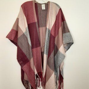 Maroon Plaid Wrap